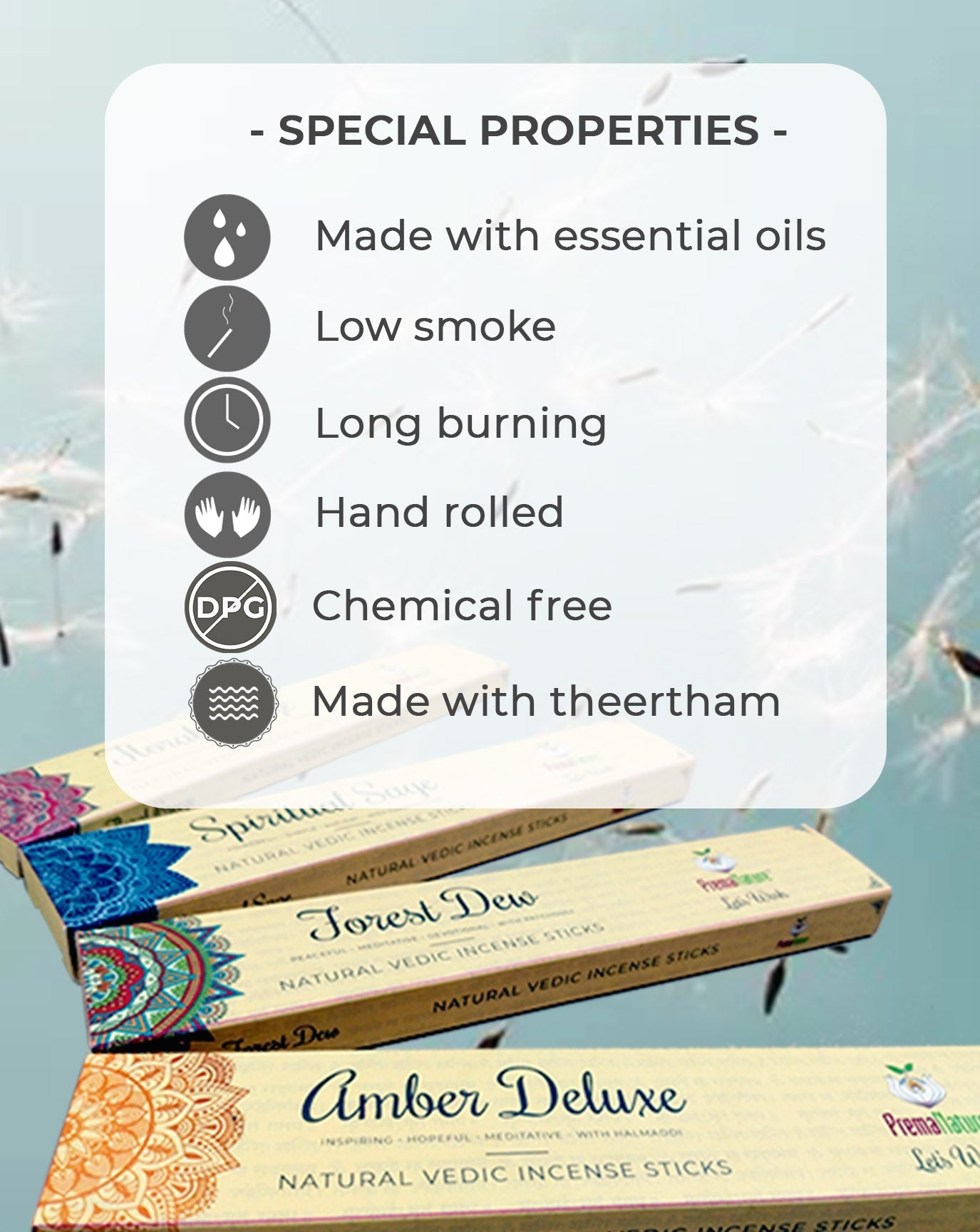 Amber deluxe - Incense sticks by Prema Nature - scentingsecrets